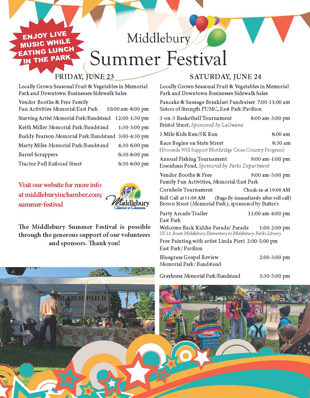 2023 Summer Festival Middlebury Chamber of Commerce